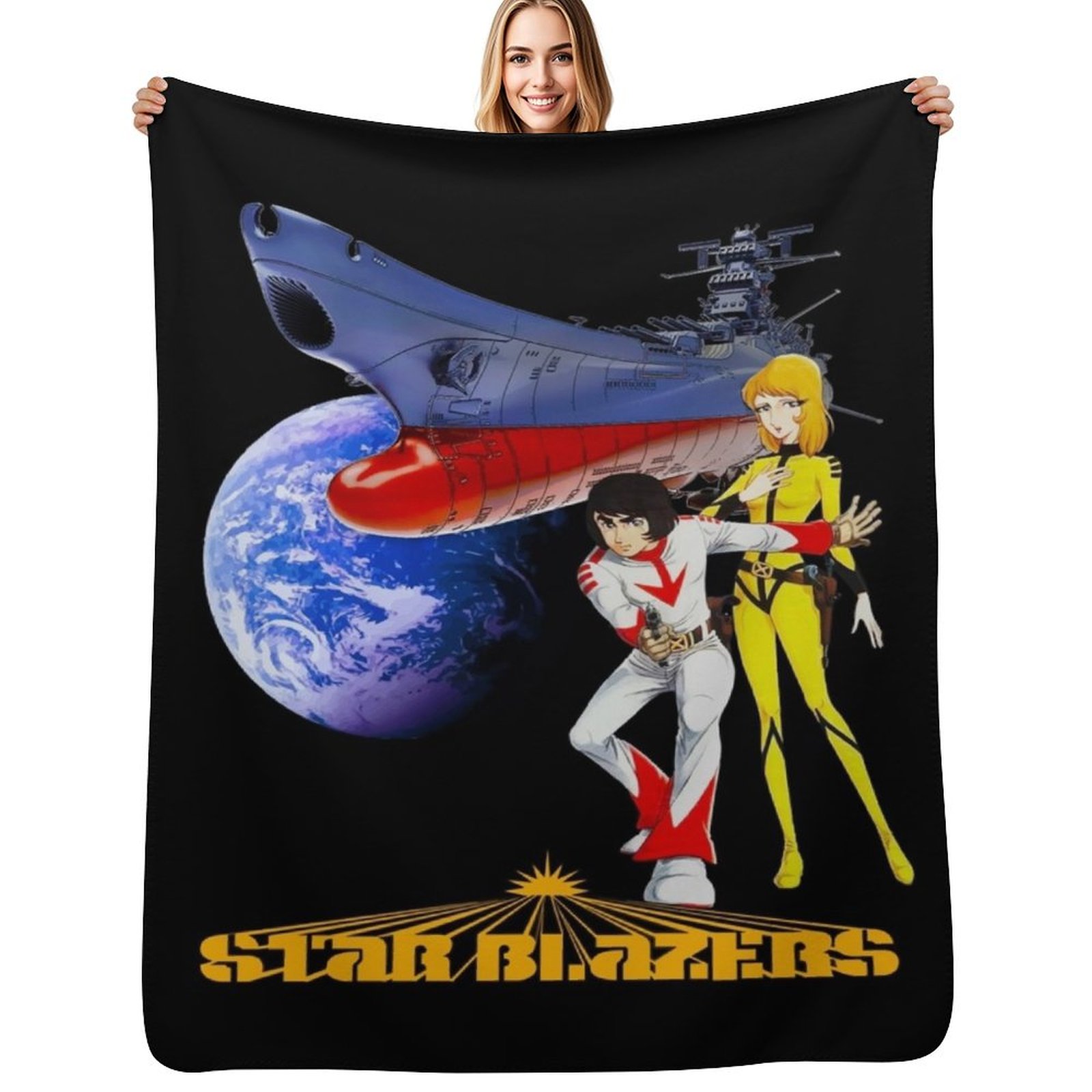 Nova Decor & Lighting Juletrelys - เสื้อยืด Star Blazers Classic ผ้าห่มลาย Wild