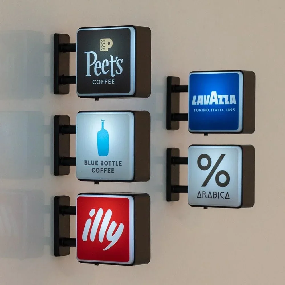 Lighting World Decor - แม่เหล็กติดตู้เย็นลายแบรนด์กาแฟระดับโลก ของตกแต่งเครื่องชงกาแฟ อาราบิก้า ลาวาซซ่า อิลลี่ บลู