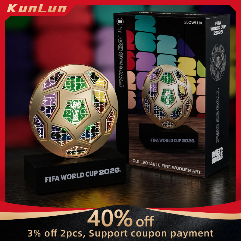 Lighting World Decor - โคมไฟตั้งโต๊ะ LED รูปทรงลูกฟุตบอลสีทอง FIFA World Cup