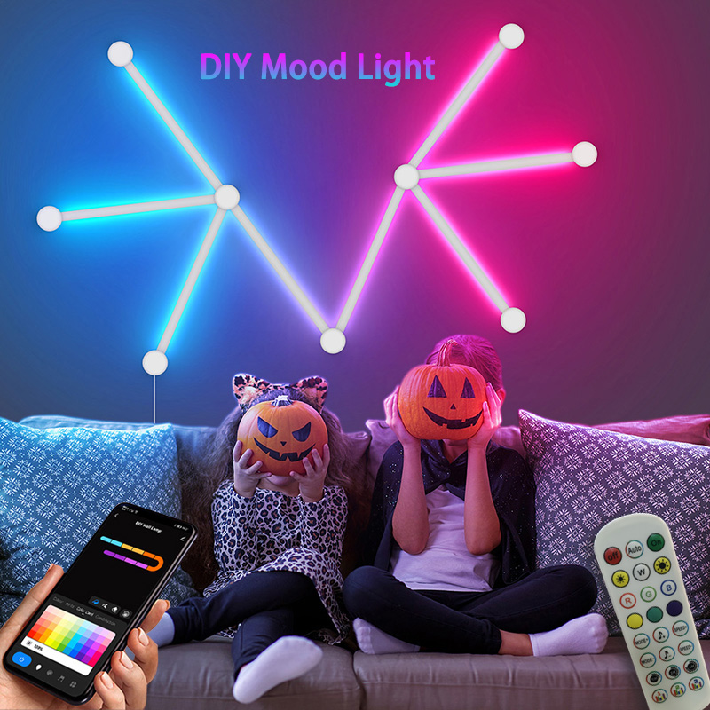 Lighting Decor Bedroom - โคมไฟติดผนัง RGB อัจฉริยะ, ไฟ LED เชื่อมต่อแอป