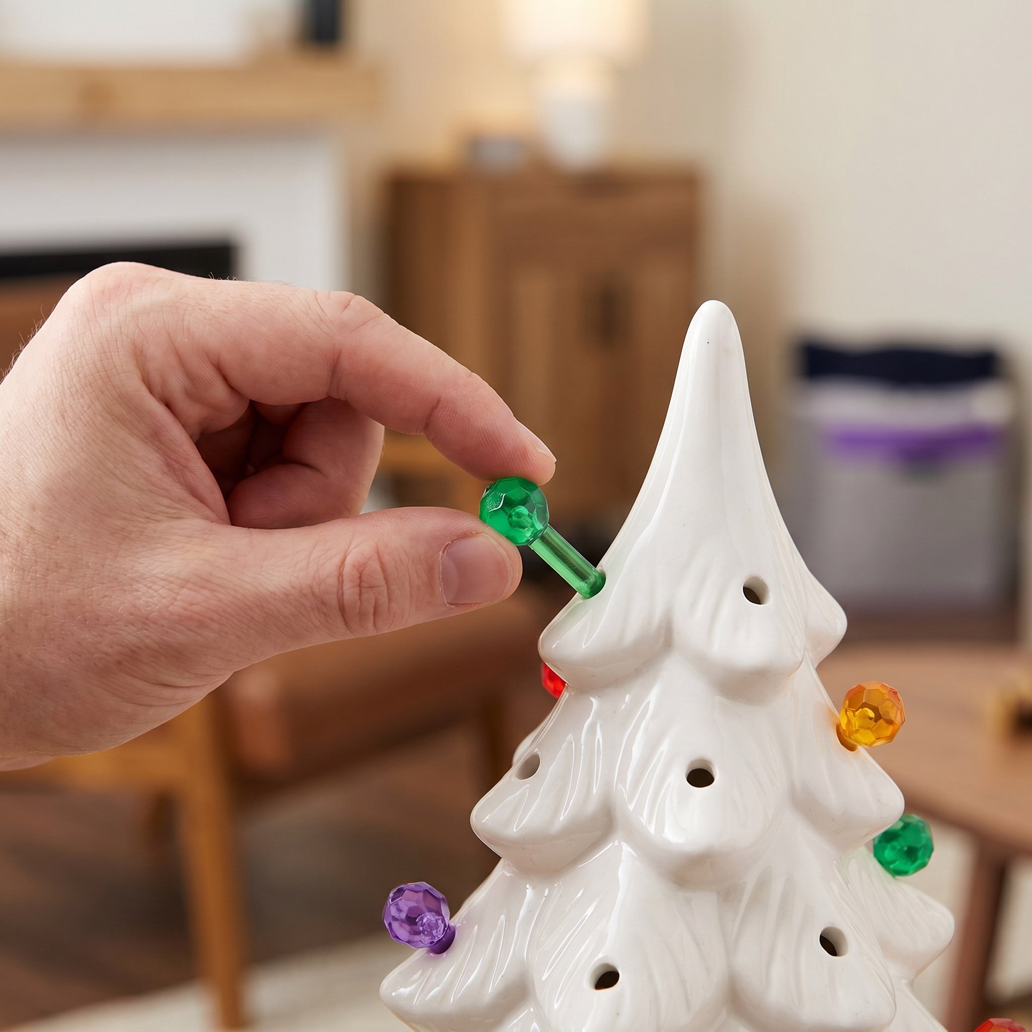 Lighting Tree Decor - หลอดไฟต้นคริสต์มาส 200 ชิ้น หลอดไฟพลาสติกหลากสี หลอดไฟเซรามิกสำหรับตกแต่งต้นคริสต์มาสในร่มสำหรับเทศกาลวันหยุด
