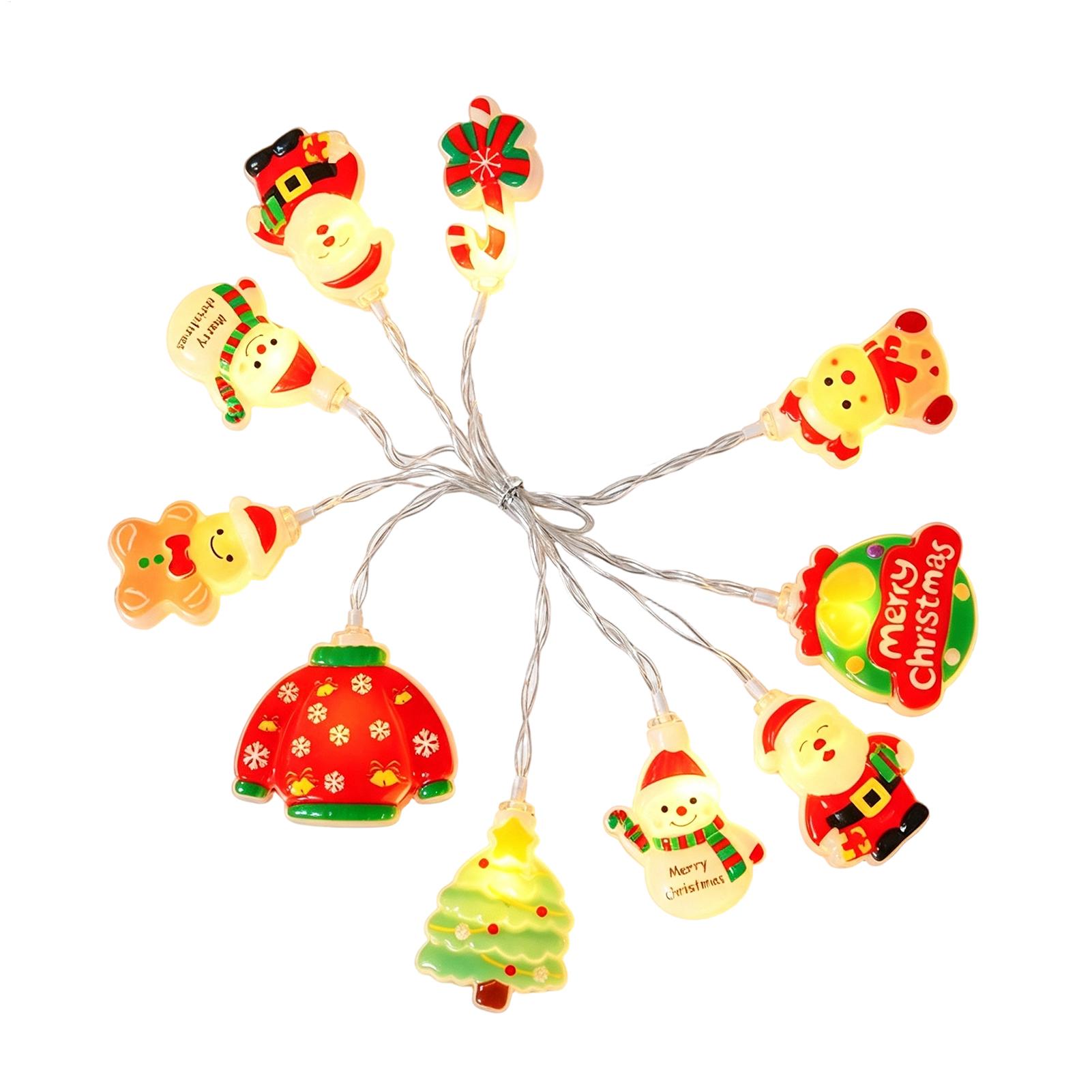 Lighting Tree Decor - ไฟประดับคริสต์มาสแบบกันน้ำ LED รูปซานตาคลอส สำหรับตกแต่งต้นคริสต์มาส ระเบียง ประตูหน้า