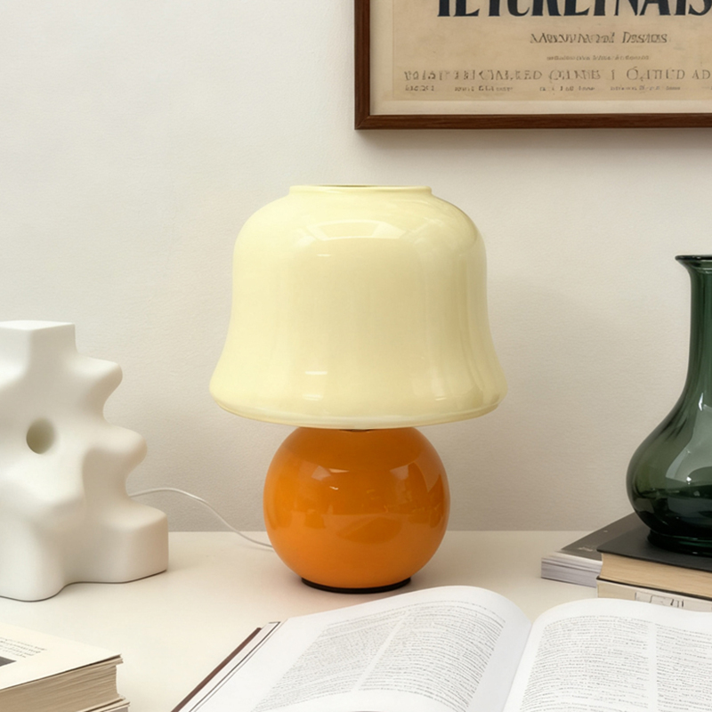 Mushroom Table Lamp - โคมไฟตั้งโต๊ะทรงเห็ดสไตล์มินิมอลทันสมัย โคมไฟตกแต่งบ้าน แสงนุ่มนวล 3 สี เหมาะสำหรับห้องนอนและห้องทำงาน