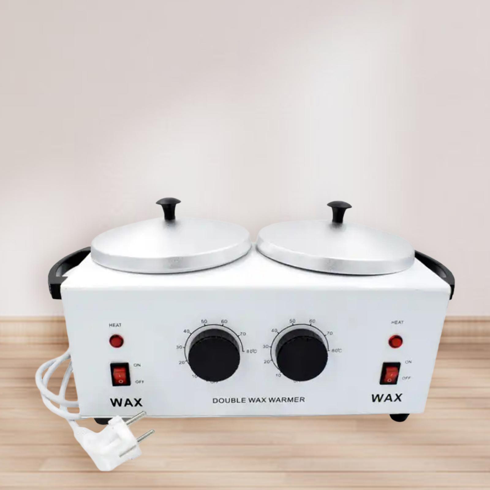 Wax Melter Electric - เครื่องอุ่นแว็กซ์แบบสองหม้อแบบพกพาสำหรับเครื่องกำจัดขนสปามือและเท้า