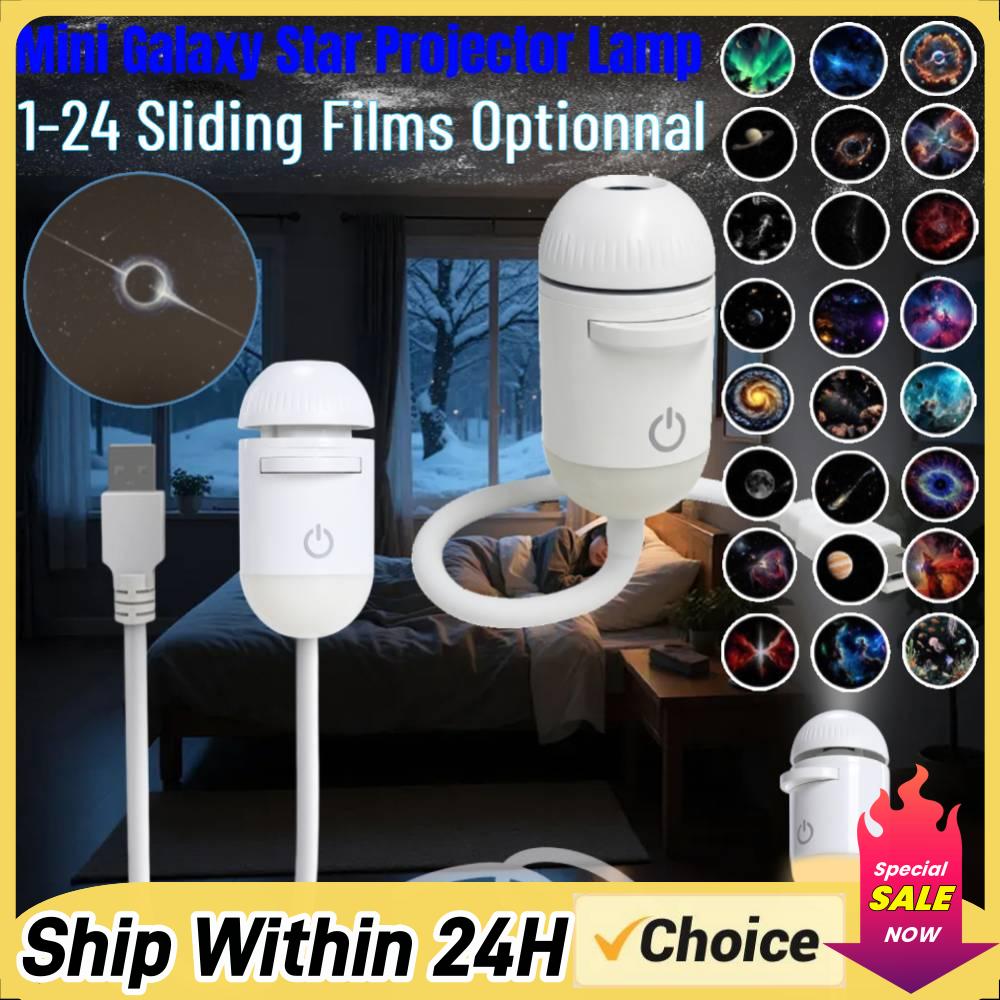 Lighting Decor Bedroom - เครื่องฉายแสงกลางคืนกาแล็กซี่ สตาร์รี่ สกาย 360 ° ไฟโปรเจคเตอร์