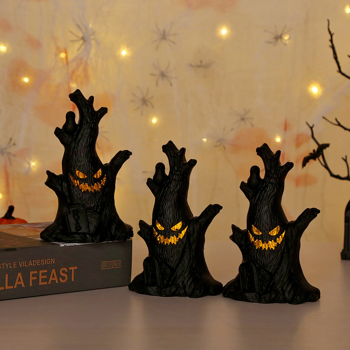 ไฟต้นไม้ LED รูปผีสำหรับฮาโลวี - Home Decor Lighting Tree บทวิจารณ์และราคา