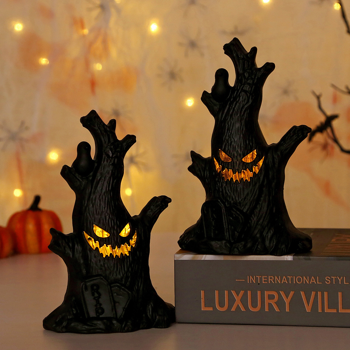 ไฟต้นไม้ LED รูปผีสำหรับฮาโลวี - Home Decor Lighting Tree บทวิจารณ์และราคา