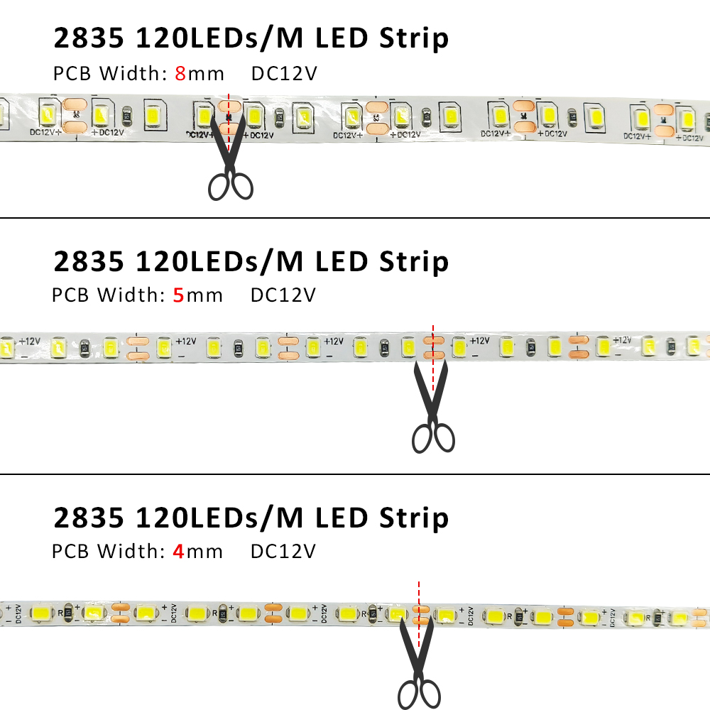 12V 5m ไฟแถบ LED SMD 2835 5 มม - Decor Lighting Hours บทวิจารณ์และราคา