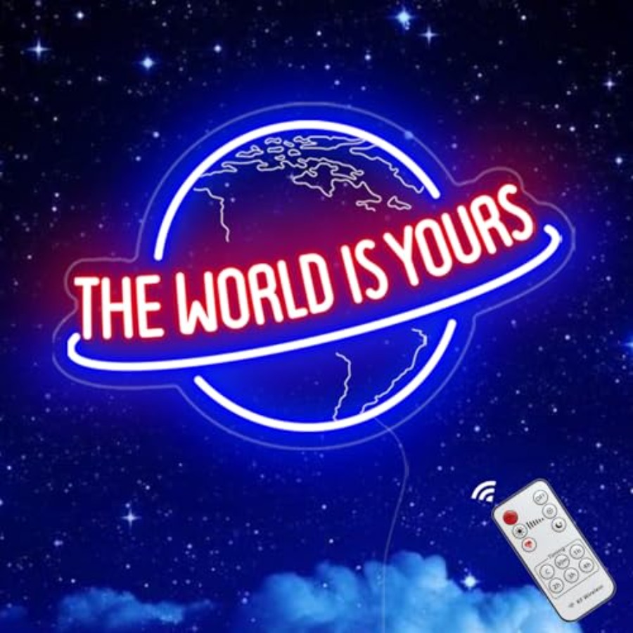 ป้ายไฟนีออน The World Is Yours - Lighting World Decor บทวิจารณ์และราคา