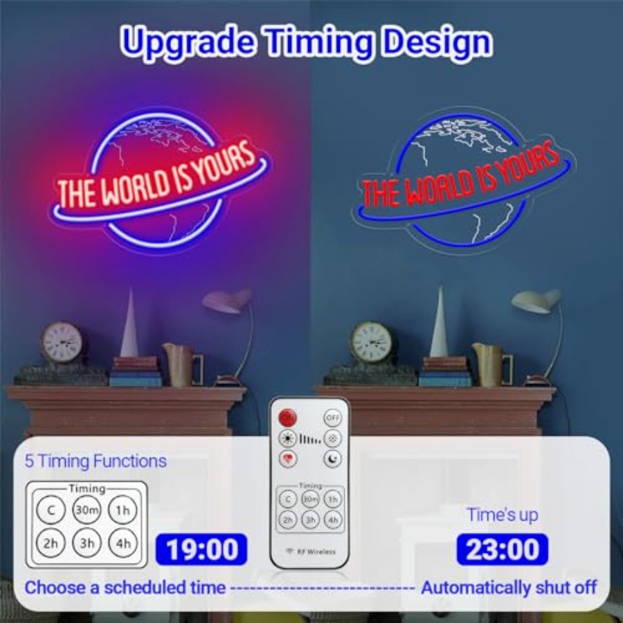 ป้ายไฟนีออน The World Is Yours - Lighting World Decor บทวิจารณ์และราคา