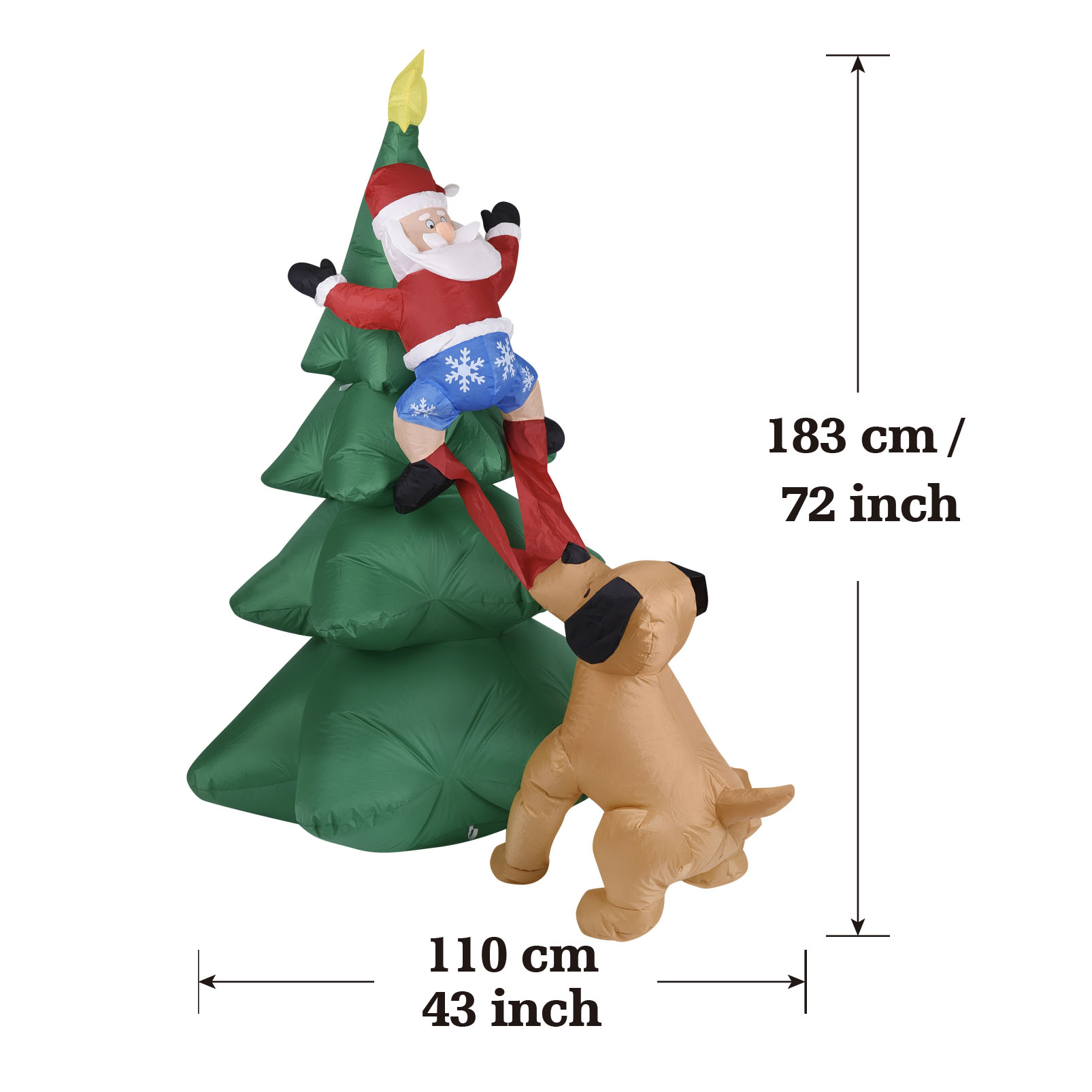 ตุ๊กตาสุนัขเป่าลมคริสต์มาส พร้ - Home Decor Lighting Tree บทวิจารณ์และราคา
