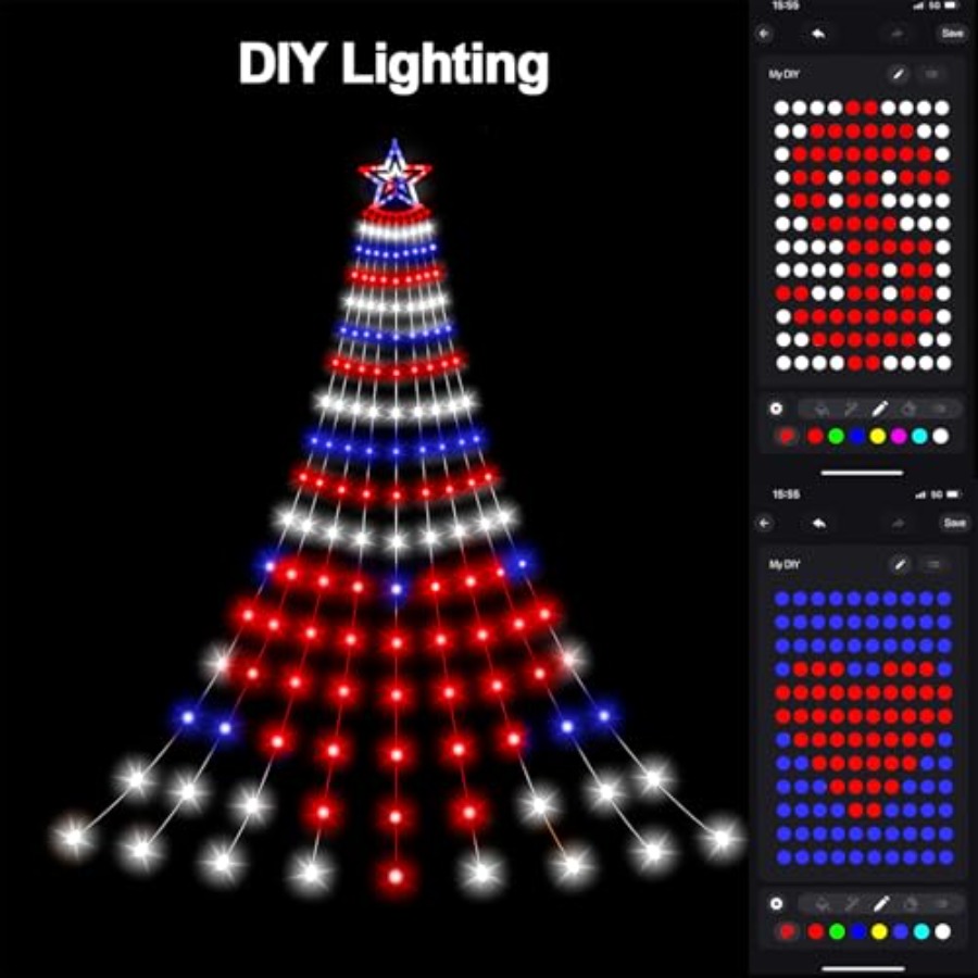 ไฟตกแต่งวันชาติอเมริกา Smart 4 - Lighting Tree Decor บทวิจารณ์และราคา