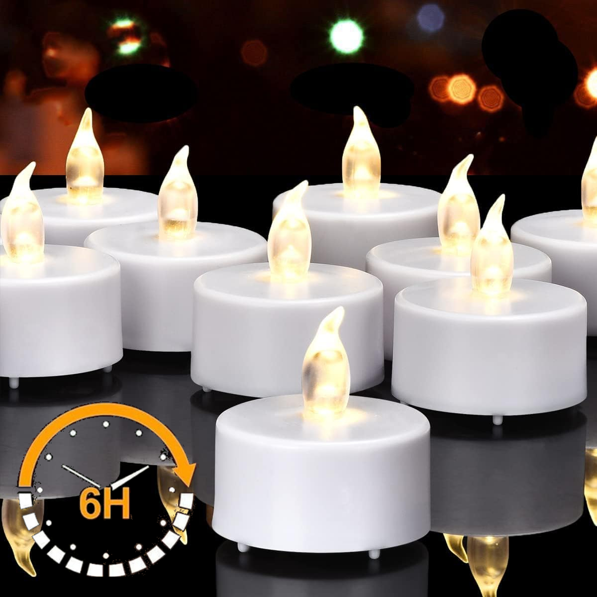 24/48 PC ไฟ LED ชา Flameless พ - Decor Lighting Hours บทวิจารณ์และราคา