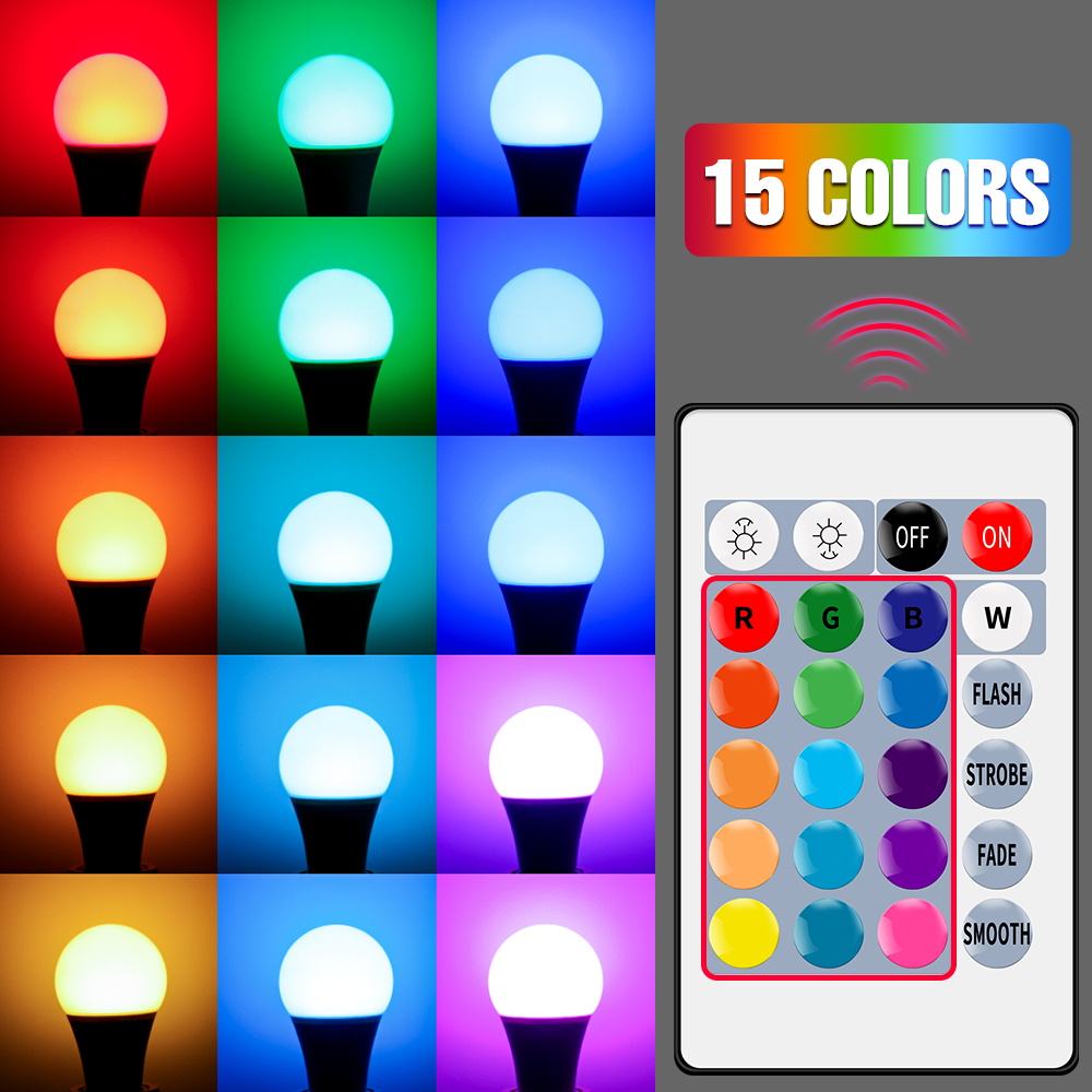 RGB นีออน E27โคมไฟสายรุ้ง220V  - Decor Lighting Hours บทวิจารณ์และราคา