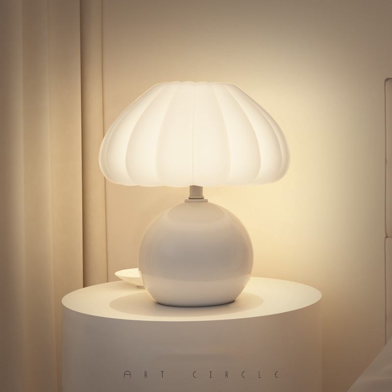 โคมไฟฟักทองตกแต่งสไตล์ครีมสไตล - Mushroom Table Lamp บทวิจารณ์และราคา