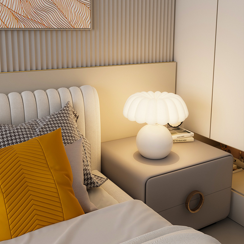 โคมไฟฟักทองตกแต่งสไตล์ครีมสไตล - Mushroom Table Lamp บทวิจารณ์และราคา