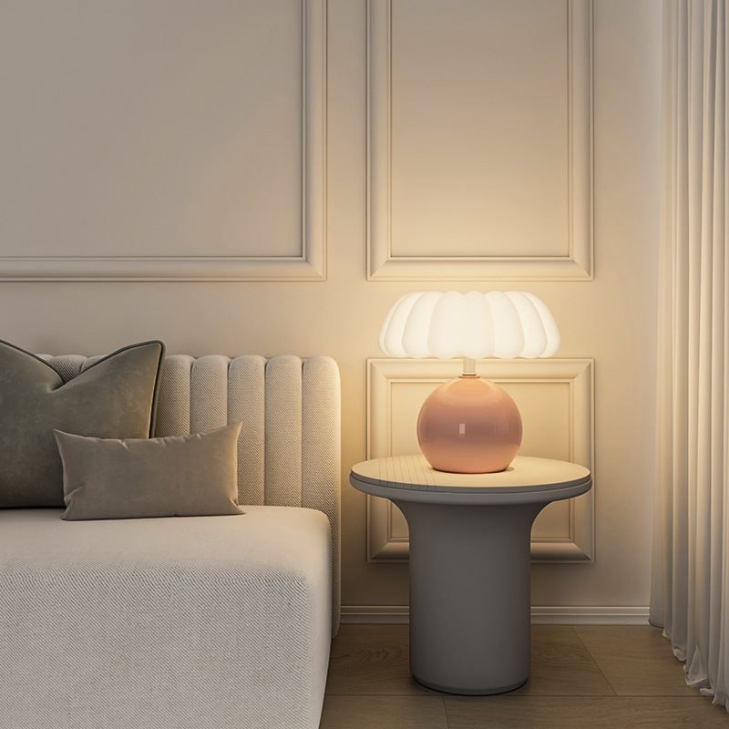 โคมไฟฟักทองตกแต่งสไตล์ครีมสไตล - Mushroom Table Lamp บทวิจารณ์และราคา