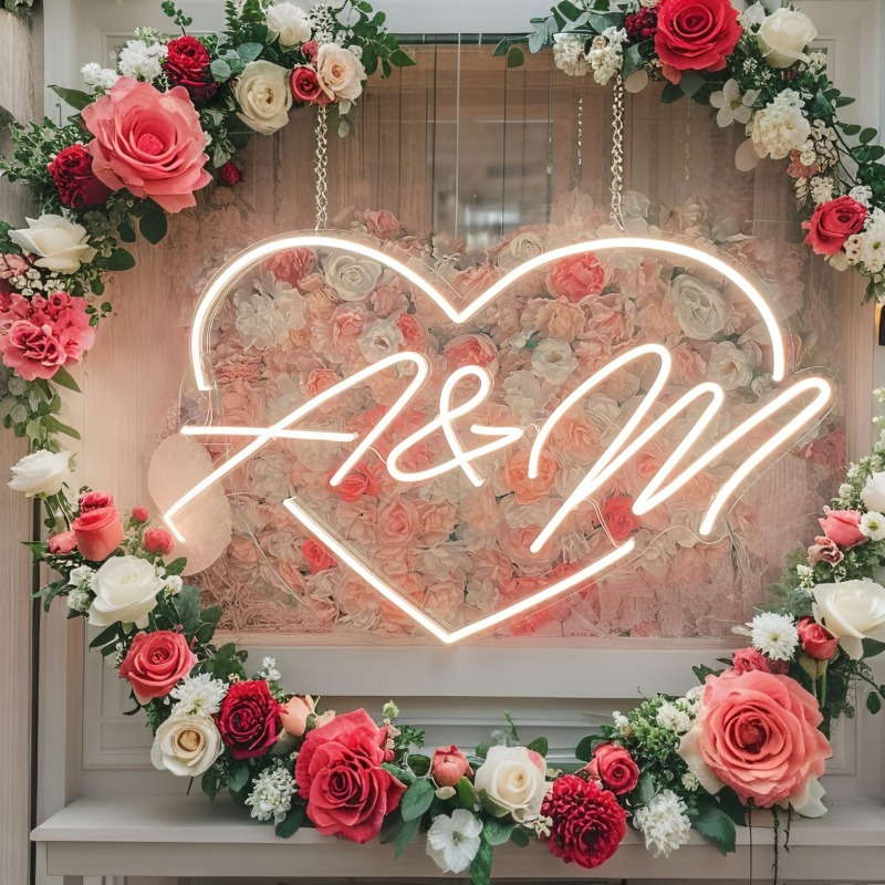 CUSTOM Initials หัวใจ LED Neon - Lighting Decor Ideas บทวิจารณ์และราคา