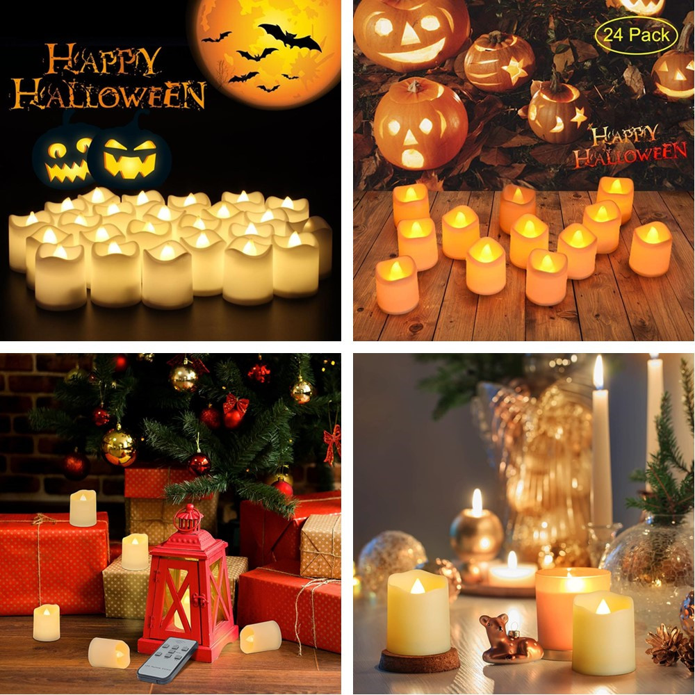12/24Pcs Flameless ไฟ LED ชาเท - Decor Lighting Hours บทวิจารณ์และราคา