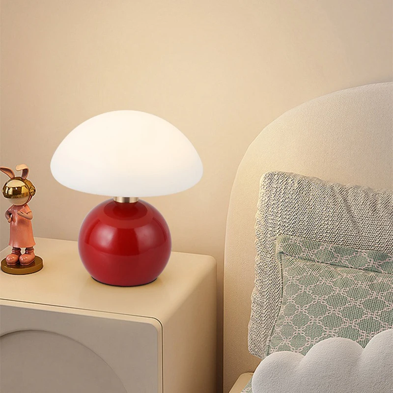 โคมไฟตั้งโต๊ะแบบชาร์จไฟได้สวิต - Mushroom Table Lamp บทวิจารณ์และราคา