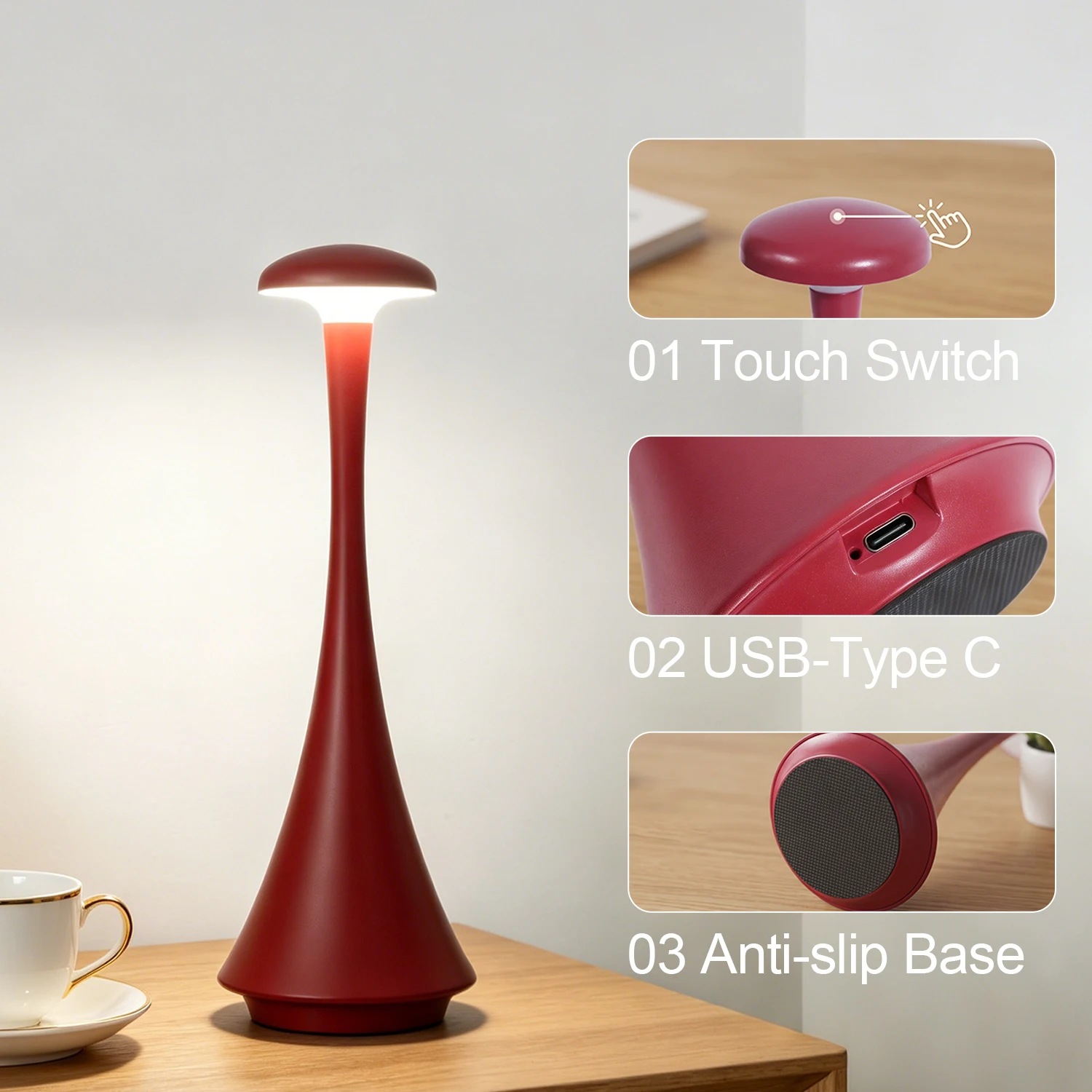โคมไฟตั้งโต๊ะรูปเห็ด GGbingo แ - Mushroom Table Lamp บทวิจารณ์และราคา