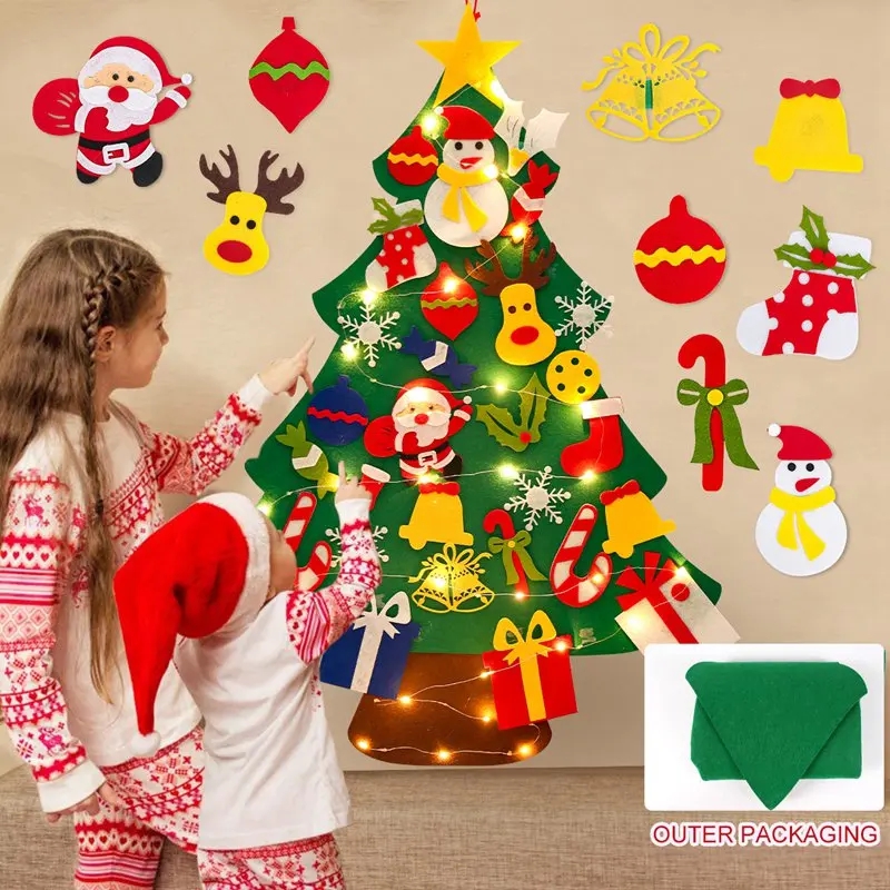 ต้นคริสต์มาสทำเองจากผ้าสักหลาด - Home Decor Lighting Tree บทวิจารณ์และราคา