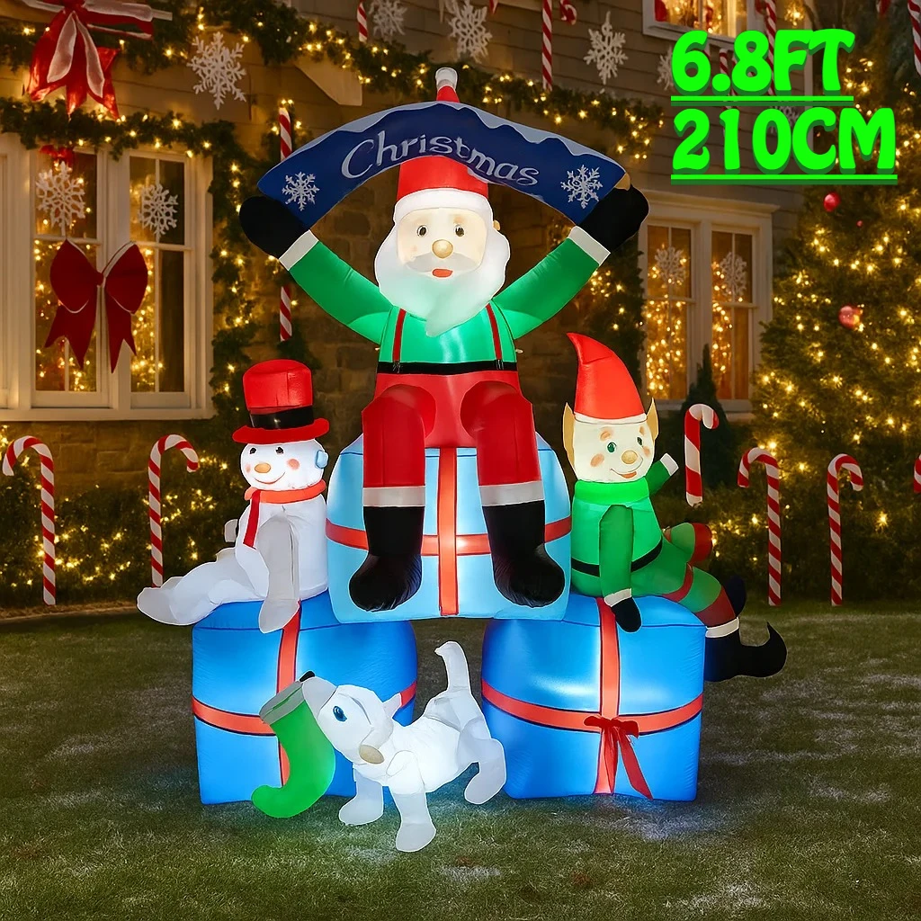 โมเดลเป่าลมรูปตุ๊กตาหิมะ ซานต้ - Santa'S Elves Holiday Lighting & Decor Llc บทวิจารณ์และราคา