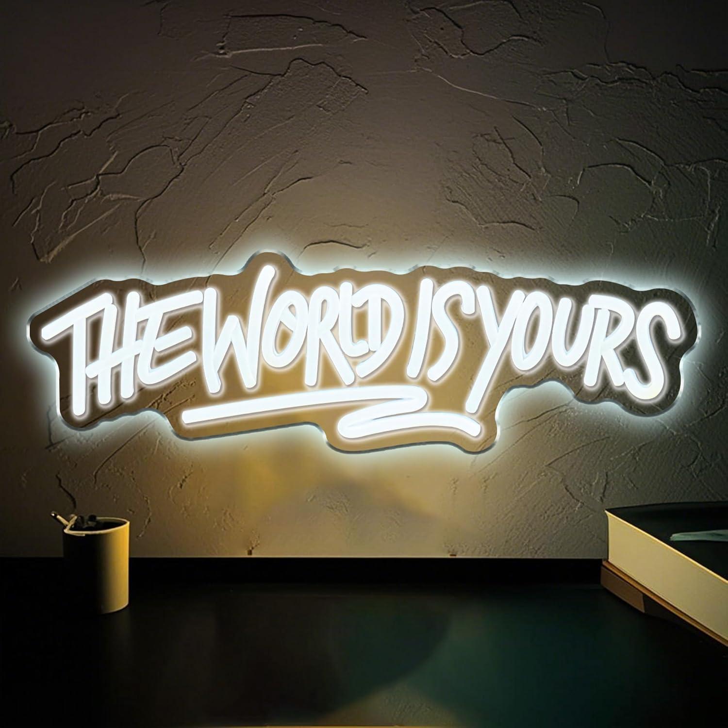 ป้ายไฟนีออน The World is Yours - Lighting World Decor บทวิจารณ์และราคา