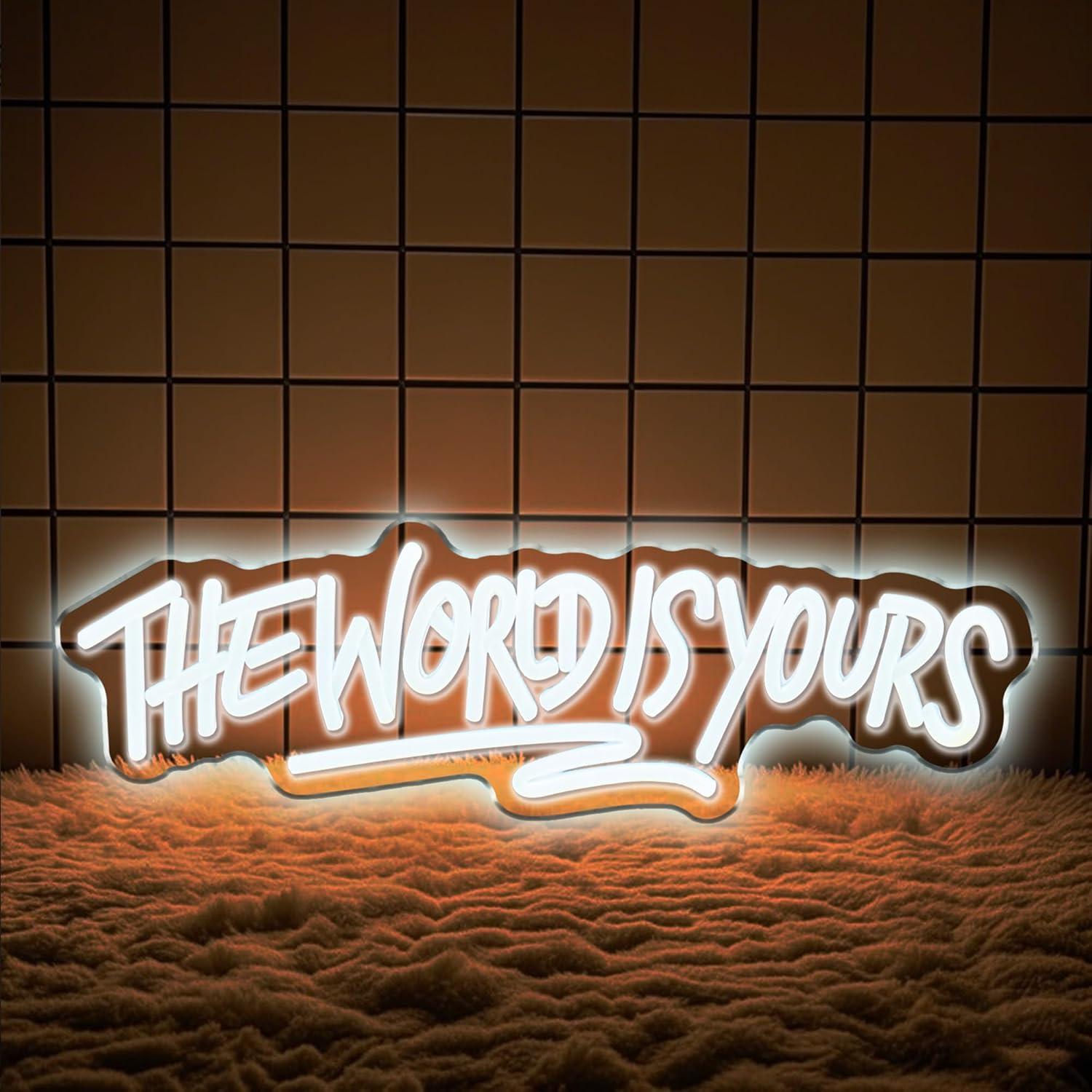 ป้ายไฟนีออน The World is Yours - Lighting World Decor บทวิจารณ์และราคา