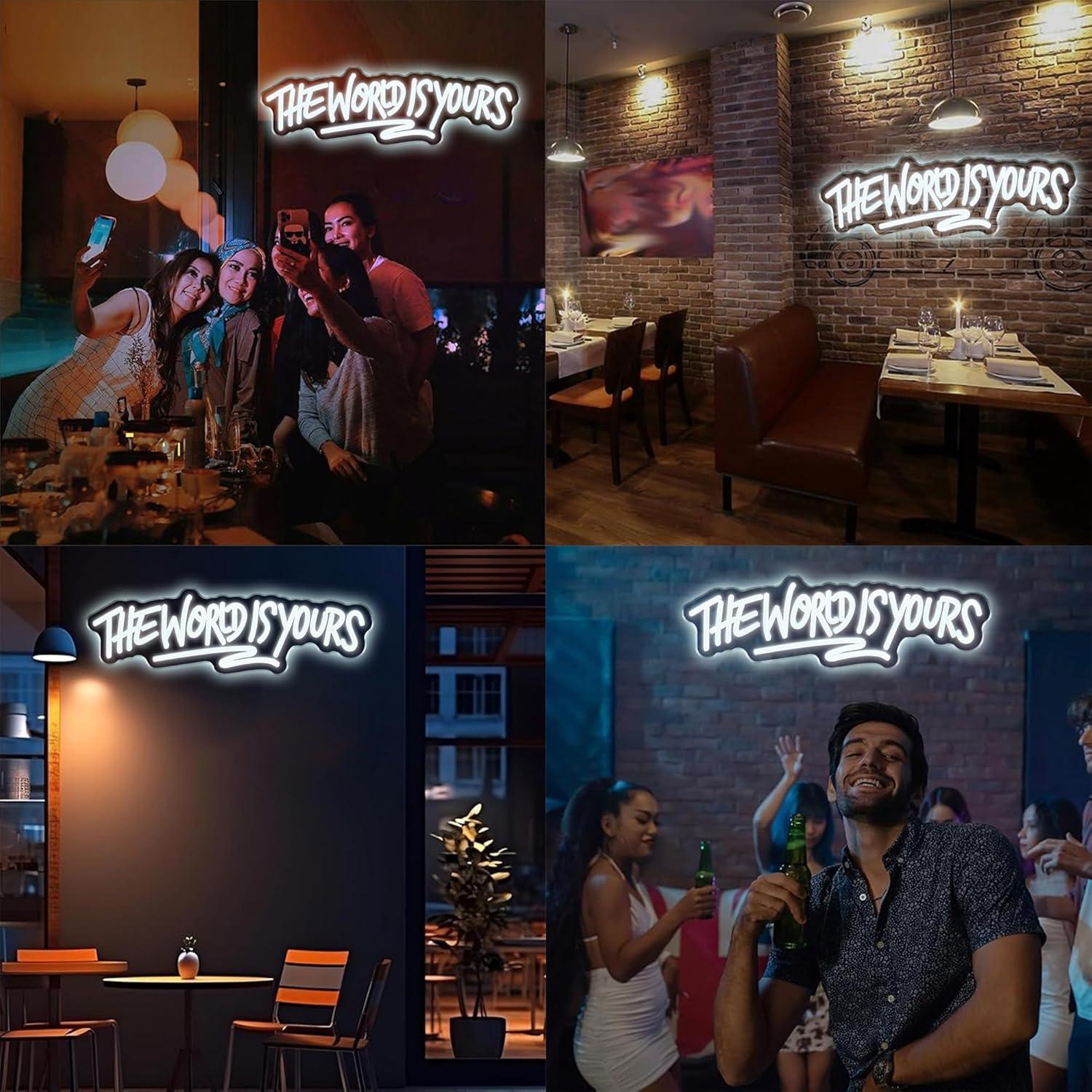 ป้ายไฟนีออน The World is Yours - Lighting World Decor บทวิจารณ์และราคา