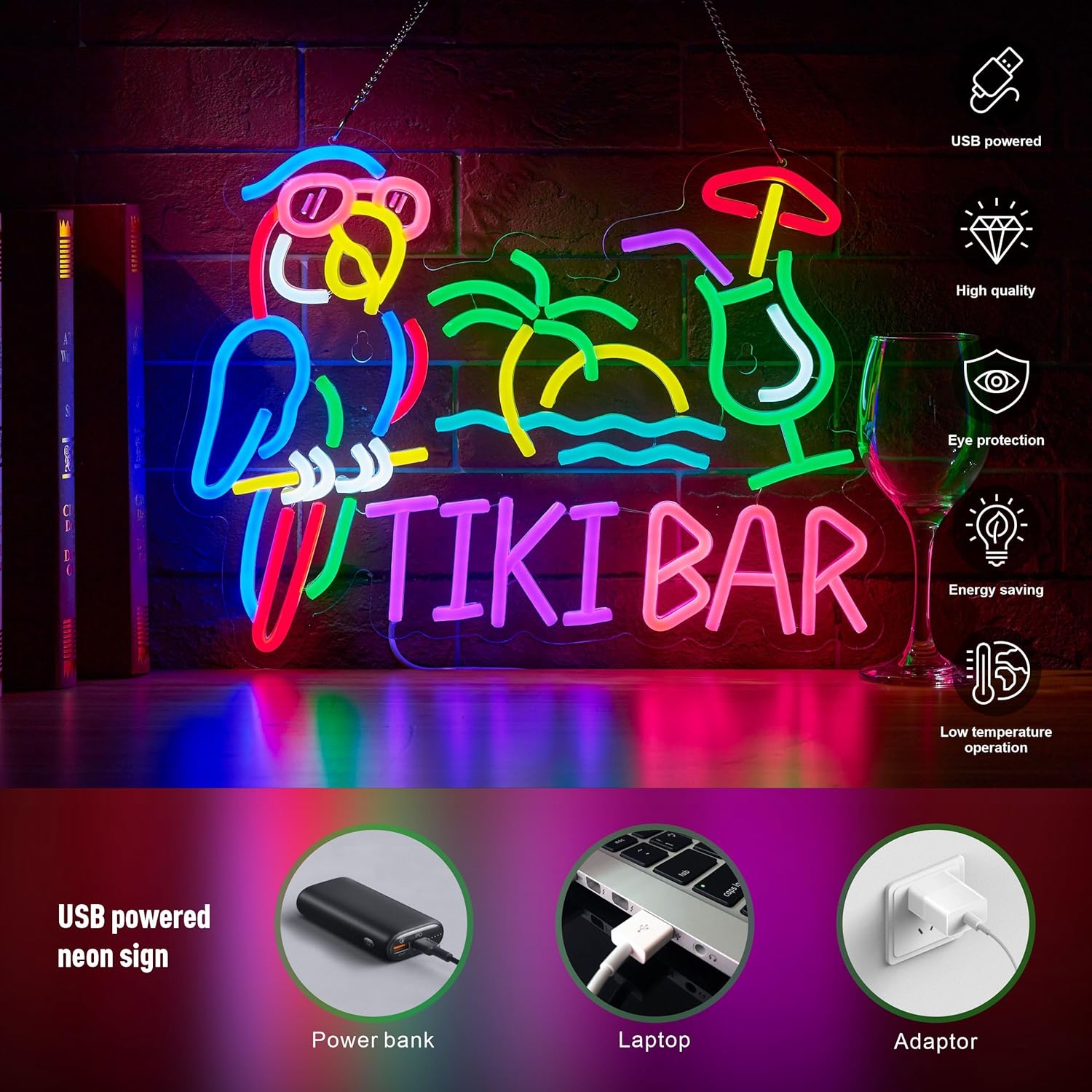ป้ายไฟนีออนรูปต้นปาล์ม ทิกิ บา - Lighting Tree Decor บทวิจารณ์และราคา