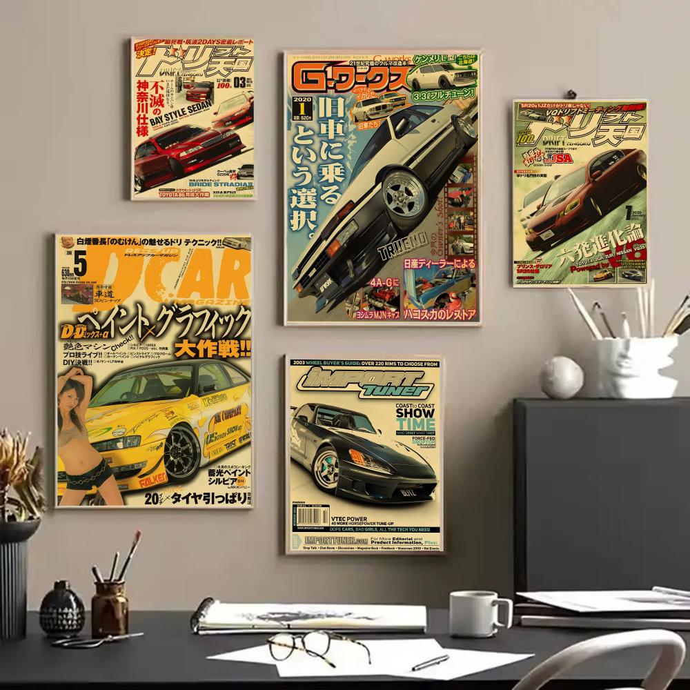 รถญี่ปุ่นย้อนยุค J-JDM โปสเตอร - Lighting Mcqueen Bedroom Decor บทวิจารณ์และราคา