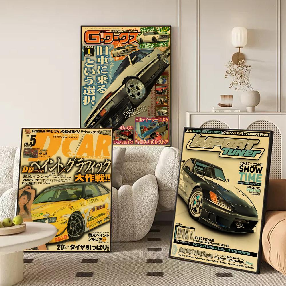 รถญี่ปุ่นย้อนยุค J-JDM โปสเตอร - Lighting Mcqueen Bedroom Decor บทวิจารณ์และราคา