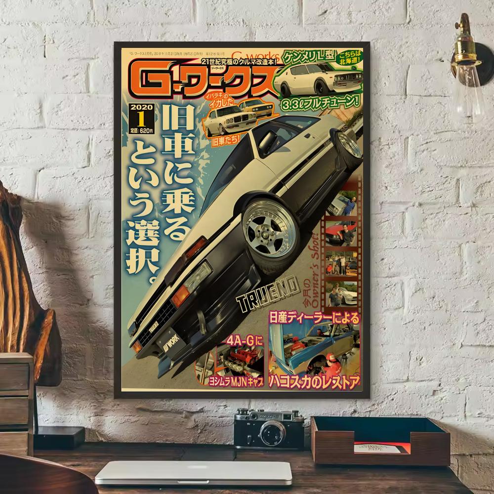 รถญี่ปุ่นย้อนยุค J-JDM โปสเตอร - Lighting Mcqueen Bedroom Decor บทวิจารณ์และราคา