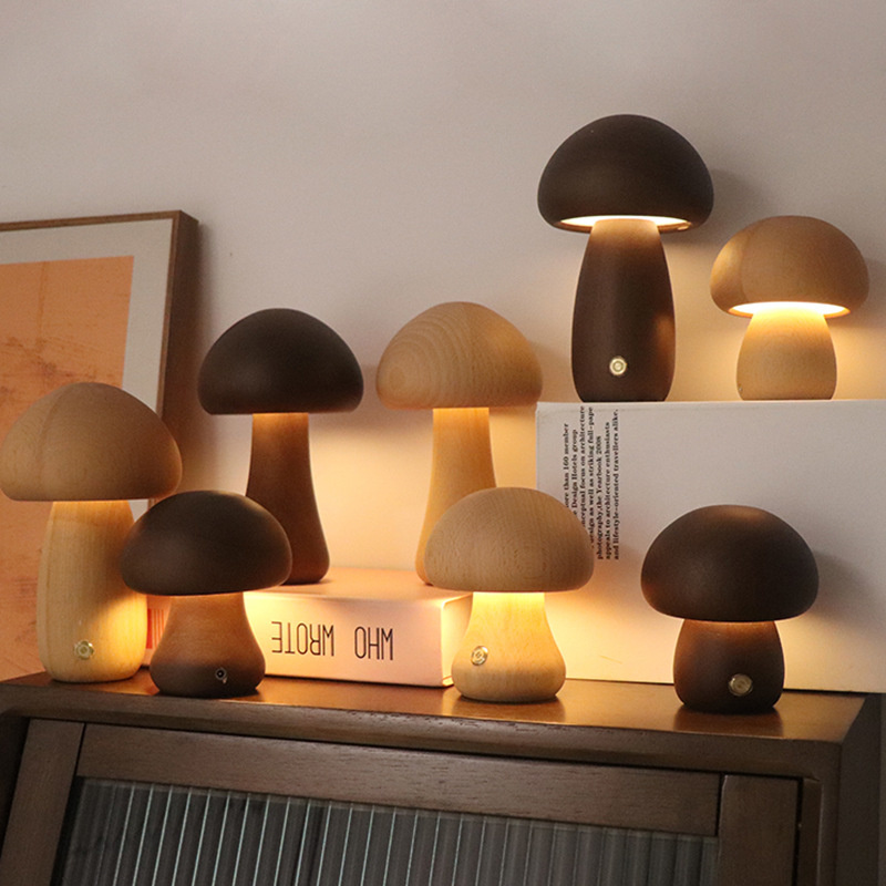 โคมไฟกลางคืนทำจากไม้ claeted ส - Mushroom Table Lamp บทวิจารณ์และราคา