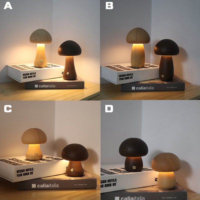 โคมไฟกลางคืนทำจากไม้ claeted ส - Mushroom Table Lamp บทวิจารณ์และราคา