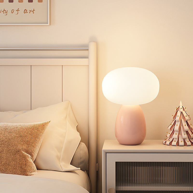 โคมไฟตั้งโต๊ะเซรามิกทรงเห็ดสไต - Mushroom Table Lamp บทวิจารณ์และราคา