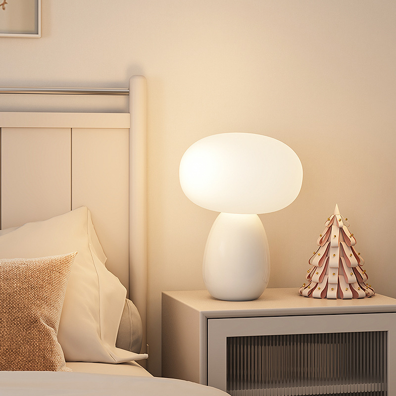 โคมไฟตั้งโต๊ะเซรามิกทรงเห็ดสไต - Mushroom Table Lamp บทวิจารณ์และราคา